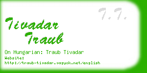 tivadar traub business card